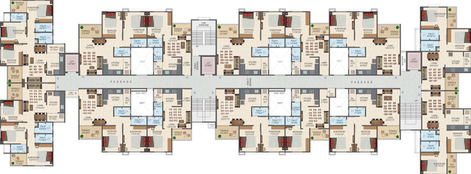 Floor Plan of Swaraaj Heights in Punawale, Pune - Image 19297
