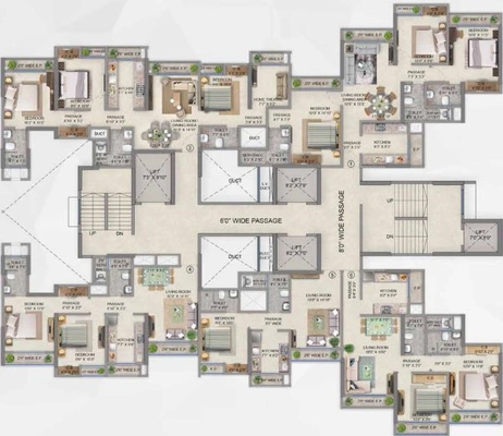 Floor Plan of Squarefeet Mahavir Square in Manpada, Thane - Image 123085