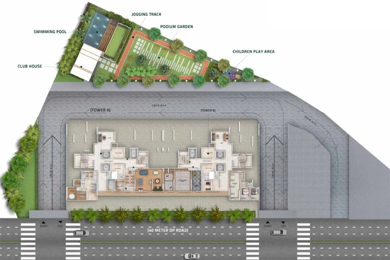 Master Plan of Squarefeet Mahavir Square in Manpada, Thane - Image 123086