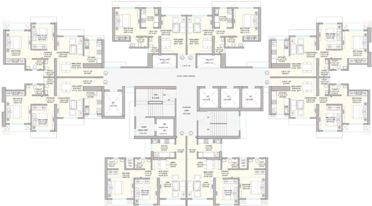 Floor Plan of Raunak Bliss in Ghodbunder Road, Thane - Image 121699