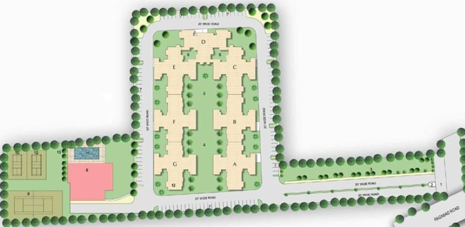 Master Plan of Spring Greens Phase 2 in Anora Kala, Lucknow - Image 40452