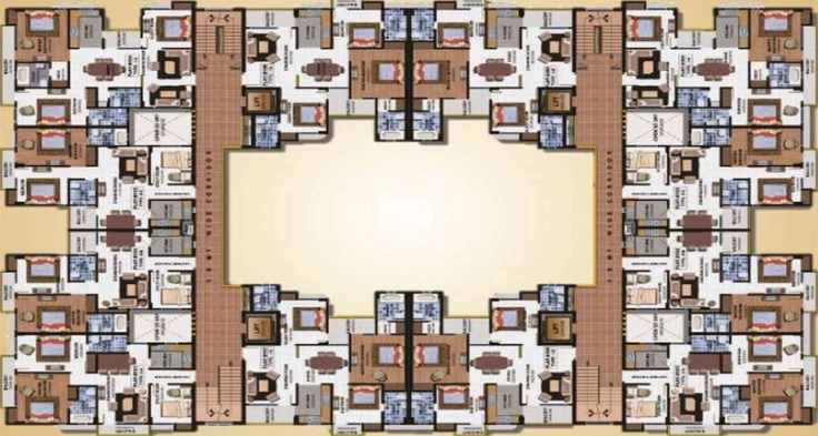 Floor Plan of Vihaan Heights in Vrindavan Yojna, Lucknow - Image 91850