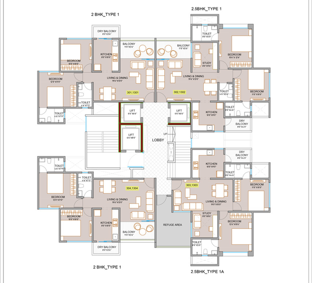 Floor Plan of ANP Memento in Wakad, Pune - Image 82941