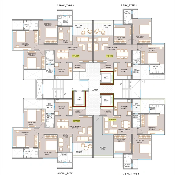 Floor Plan of ANP Memento in Wakad, Pune - Image 82942