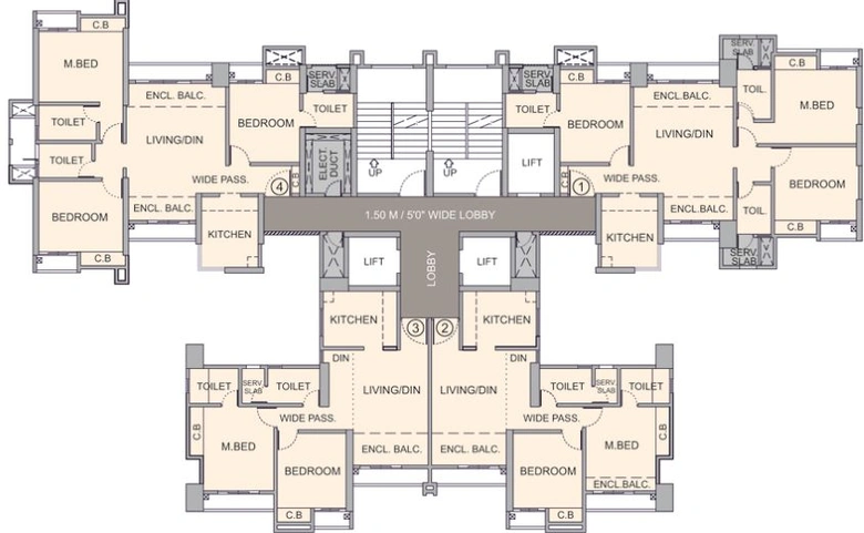 Floor Plan of Cosmos Horizon in Pokhran, Thane - Image 78084