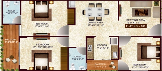 3 BHK Flat in Ganesham Park View in Mansarovar, Jaipur - Image 513809