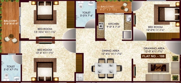 3 BHK Flat in Ganesham Park View in Mansarovar, Jaipur - Image 513810