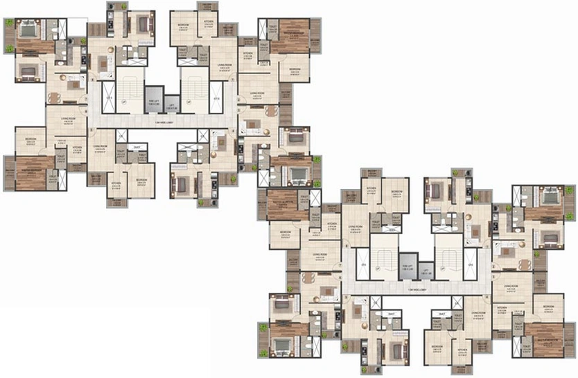 Floor Plan of La Mer Regency in Panvel, Navi Mumbai - Image 40411