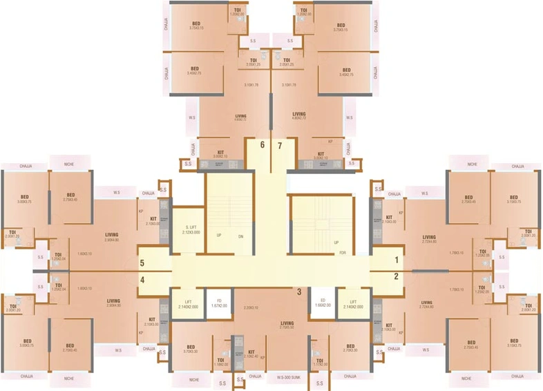 Floor Plan of Vishesh Balaji Symphony in Panvel, Navi Mumbai - Image 40484