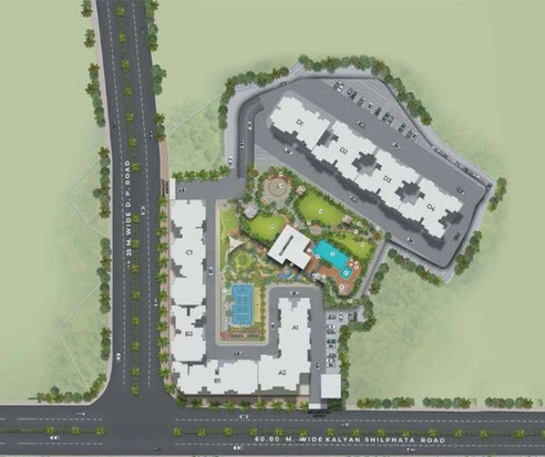 Master Plan of Provident Palmvista in Shilphata, Thane - Image 40400