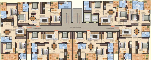 Floor Plan of Kiara Apartments in Jagatpura, Jaipur - Image 55708