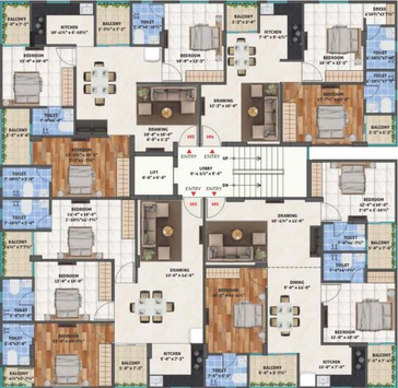 Floor Plan of MD Avyukta in Vaishali Nagar, Jaipur - Image 55737