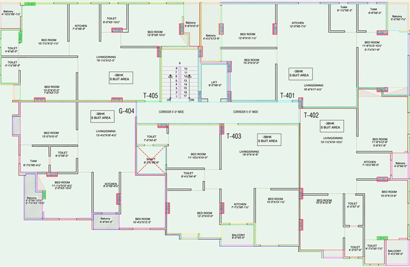 Floor Plan of AVS AG Heights 1 in Ajmer Road, Jaipur - Image 57562