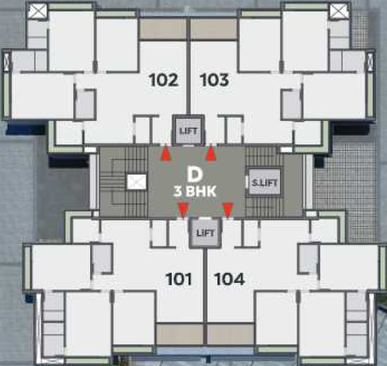 Floor Plan of Maitri Elevate in Motera, Ahmedabad - Image 40571