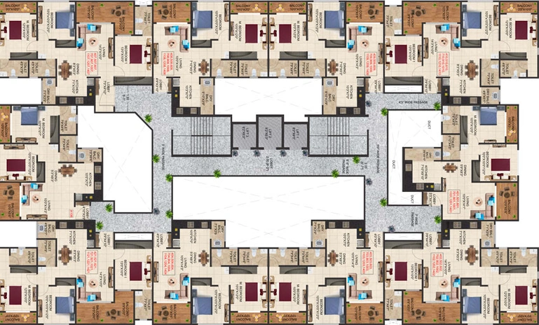 Floor Plan of Prime Serenity in Punawale, Pune - Image 19578