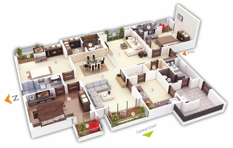 3 BHK Flat in Radiant Casa in Jagatpura, Jaipur - Image 511006