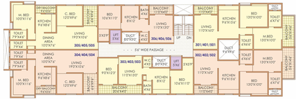 Floor Plan of Sky Pavilion in Katraj, Pune - Image 19565