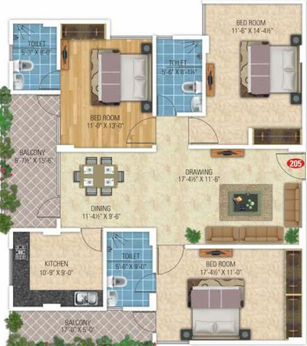 3 BHK Flat in SDC Vintage in Bani Park, Jaipur - Image 511017