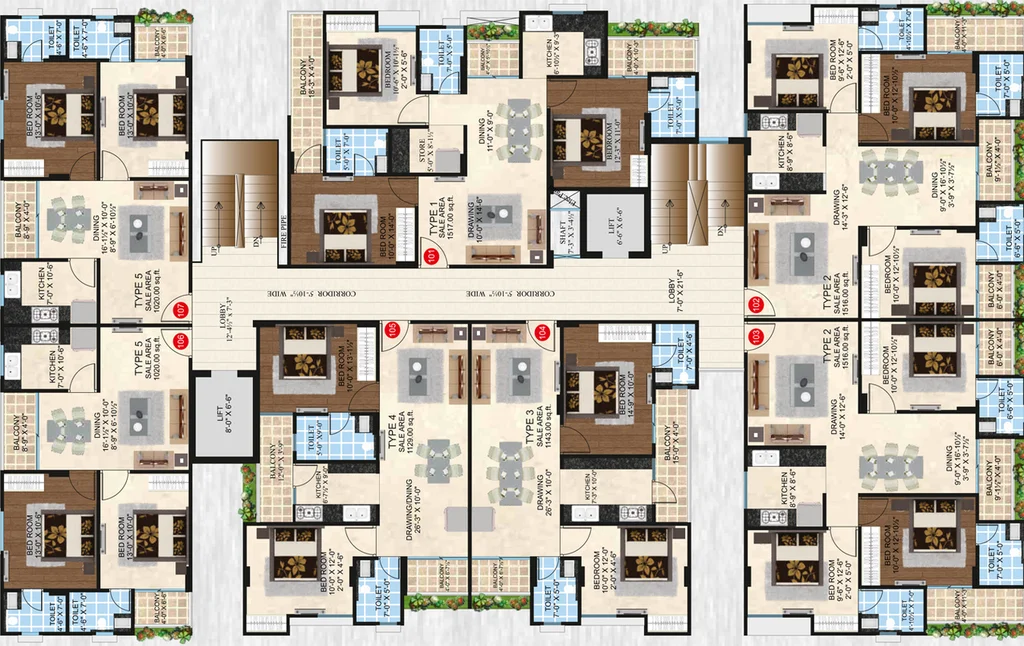 Floor Plan of Swadeshi Umaid Niwas in Jagatpura, Jaipur - Image 91174