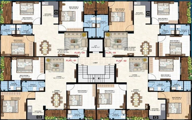 Floor Plan of Shree Jee Anchal in Lalarpura, Jaipur - Image 55954