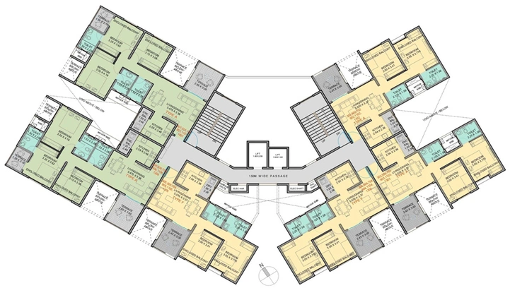 Floor Plan of Ahura Ecopolitan in Punawale, Pune - Image 19503