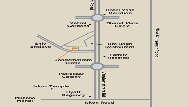 Location of Apple Galaxy Royale in Mansarovar, Jaipur - Image 57856