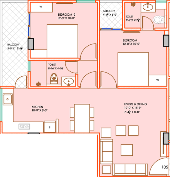 2 BHK Flat in A D Pashrvnath 4 in Mansarovar, Jaipur - Image 511672