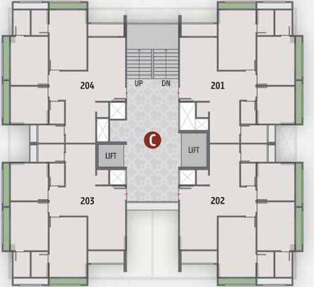 Floor Plan of Mount Milano in South Bopal, Ahmedabad - Image 123324
