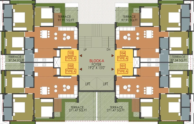Floor Plan of Mount Alaya Belmonte in Chharodi, Ahmedabad - Image 40597