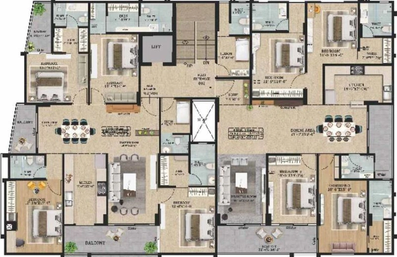 Floor Plan of Anant Luxurious Mansion in Jagatpura, Jaipur - Image 40717