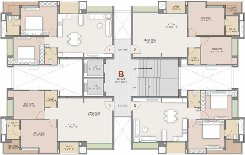 Floor Plan of Shilalekh Imperia in Pal, Surat - Image 51236