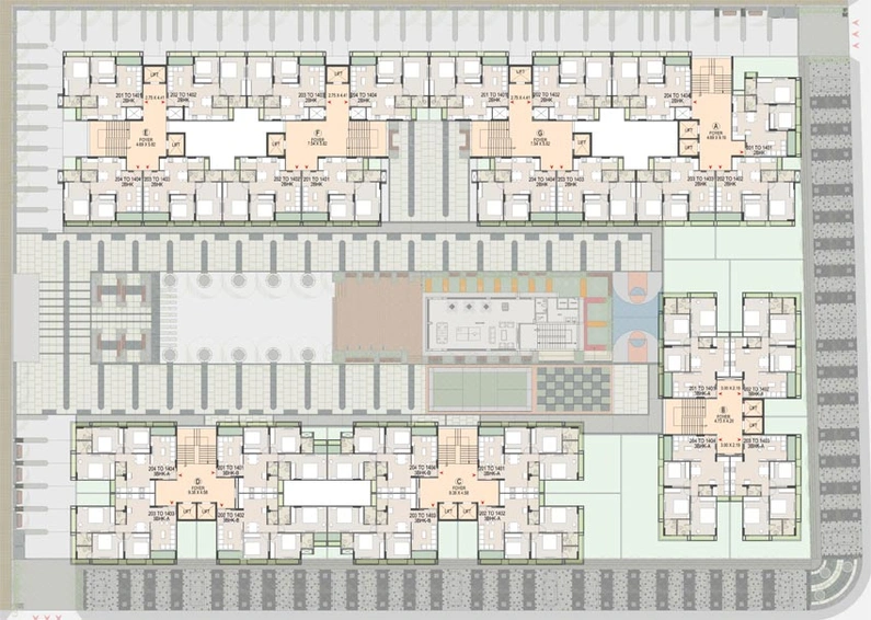 Floor Plan of Kavisha Aer in Shela, Ahmedabad - Image 123004