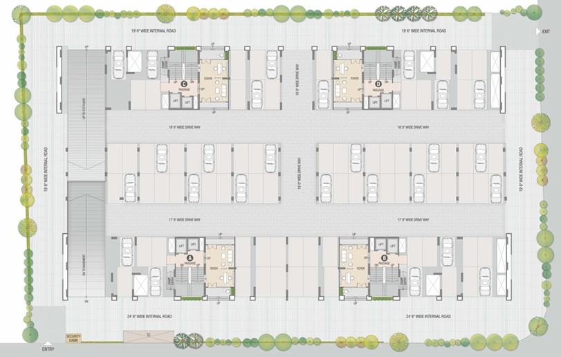 Floor Plan of Sangini Aura in Pal, Surat - Image 51225