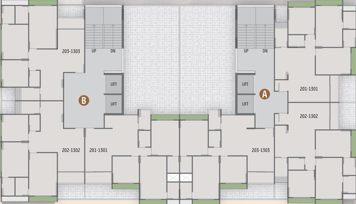 Floor Plan of Shapex The Ripples in Shela, Ahmedabad - Image 40615