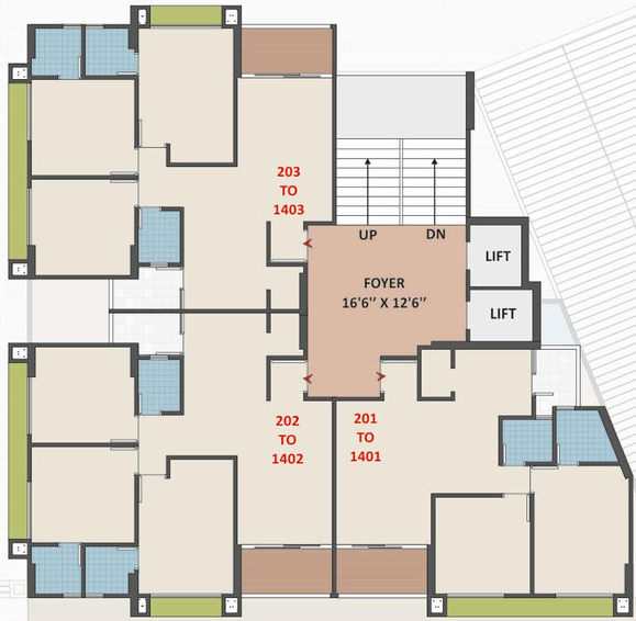 Floor Plan of Stavik Heights in Bhadaj, Ahmedabad - Image 40623