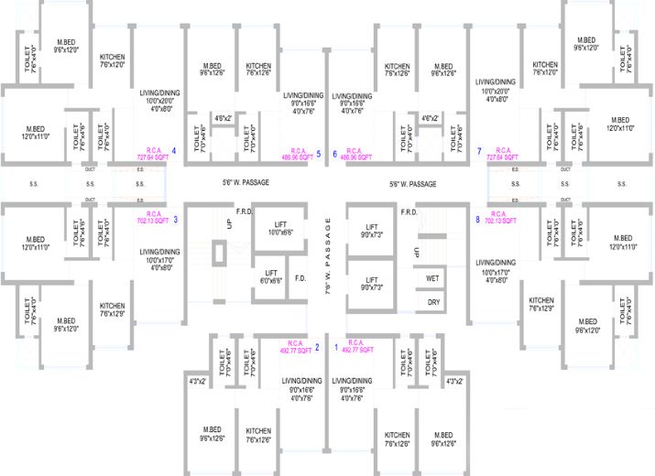 Floor Plan of Asmita Grand Maison in Mira Road East, Thane - Image 40441