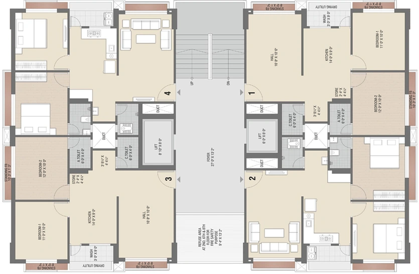Floor Plan of Infinity Park in Nana Varachha, Surat - Image 51084