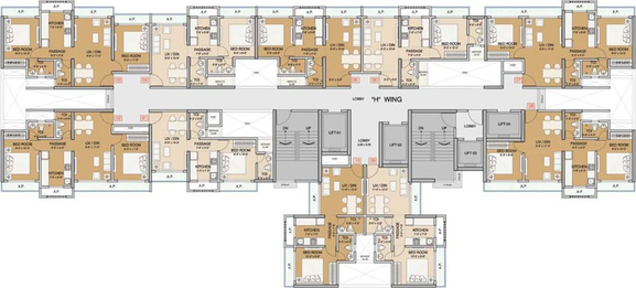 Floor Plan of Ruparel Sereno in Vasai East, Palghar - Image 40476