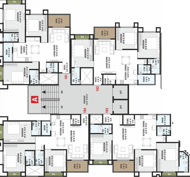 Floor Plan of Devshree Iconic in Jahangirpura, Surat - Image 56539