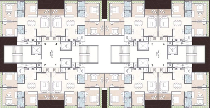 Floor Plan of Sheetal Dharohar in Vaishnodevi Circle, Ahmedabad - Image 123432