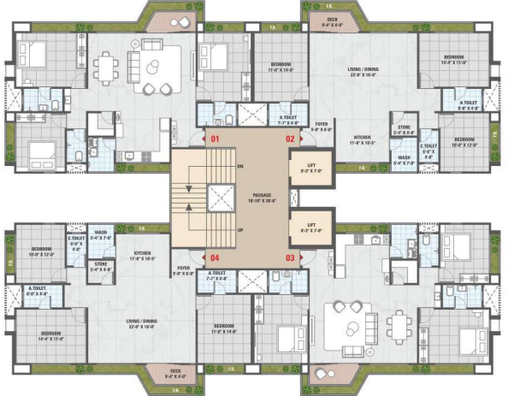 Floor Plan of Shaligram Felicity in Pal Gam, Surat - Image 50920