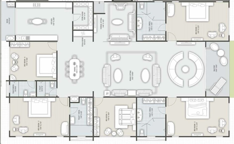 5 BHK Flat in Ascon Surya Heritage in Vesu, Surat - Image 500257