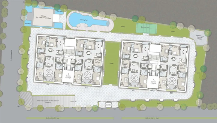 Master Plan of Ascon Surya Heritage in Vesu, Surat - Image 50809
