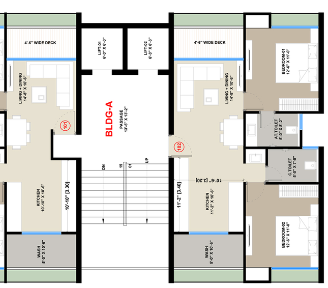 Floor Plan of Avadh Onica in Dumas Road, Surat - Image 50795