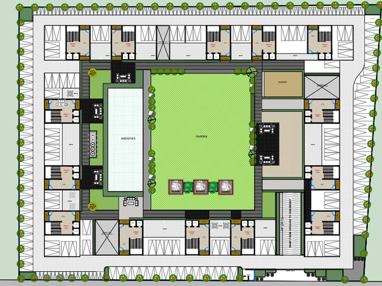 Master Plan of Avadh Onica in Dumas Road, Surat - Image 50796