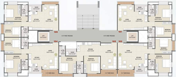 Floor Plan of Savani Prayosha Shine in Dindoli, Surat - Image 50772