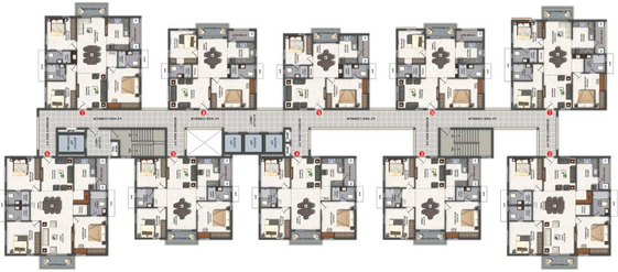 Floor Plan of Aspire Spaces Ameya in Miyapur, Hyderabad - Image 40795