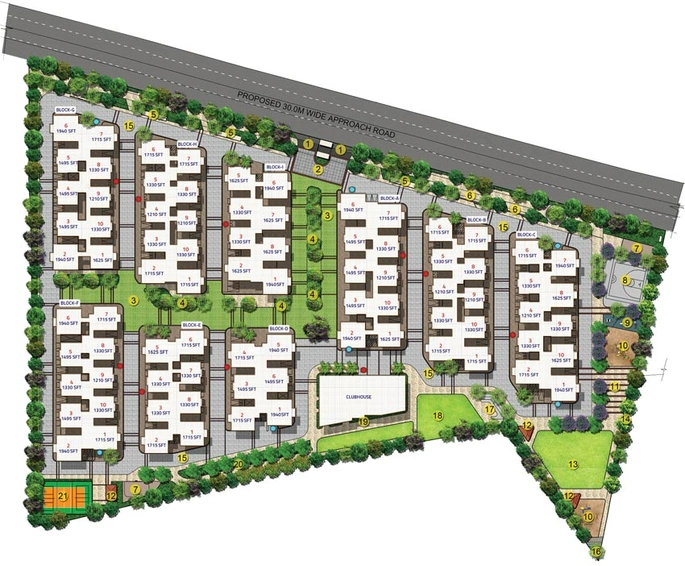 Master Plan of Aspire Spaces Ameya in Miyapur, Hyderabad - Image 40796