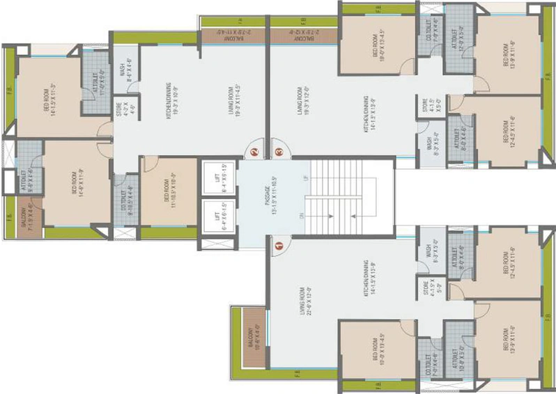 Floor Plan of Sangath Homes in Palanpur, Surat - Image 43546