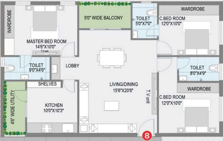 3 BHK Flat in Akruthi Stavya in Bachupally, Hyderabad - Image 480727